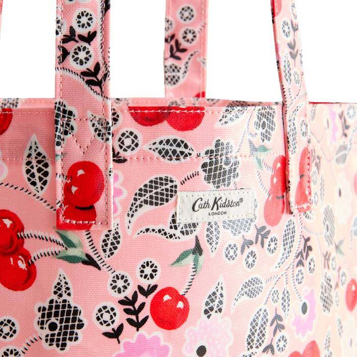 Female Large Bookbag Cherry Bunches Pink 1