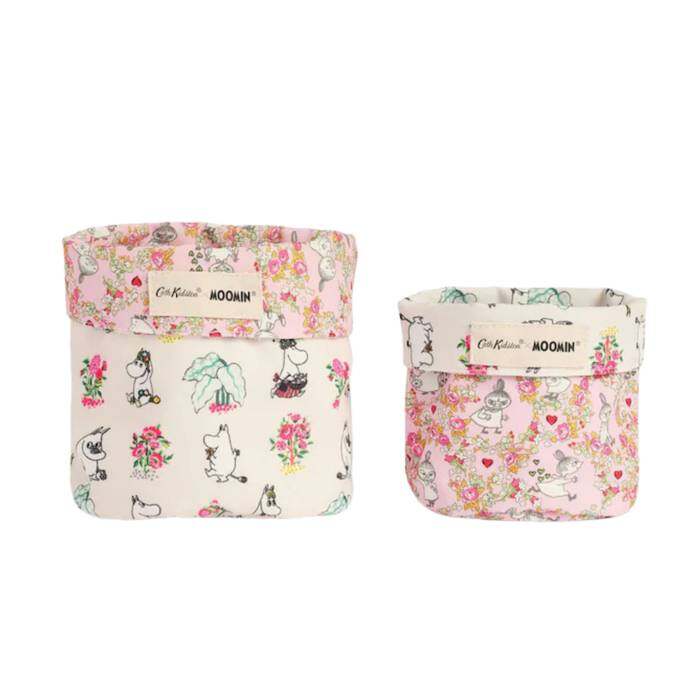 Set of 2 Quilted Storage Bags Little My Ditsy Pink