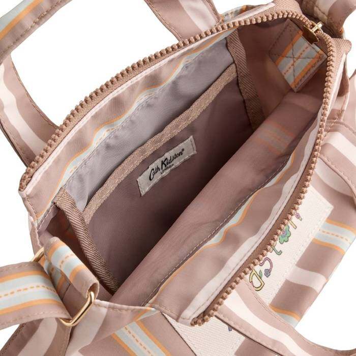 Female Crossbody Bag Cath Stripe Brown 1
