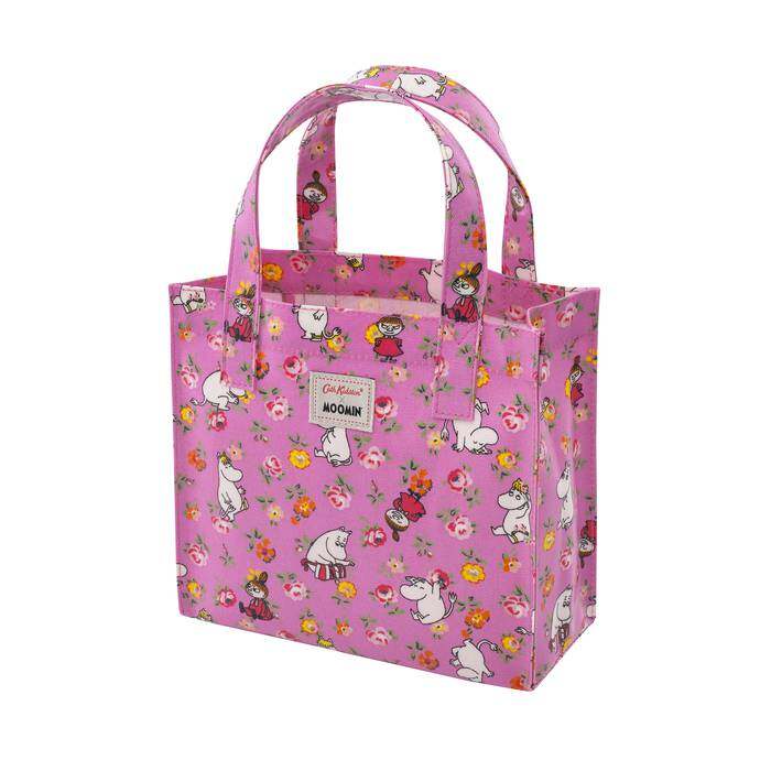 Small Bookbag Moomins Linen Sprig Pink 1