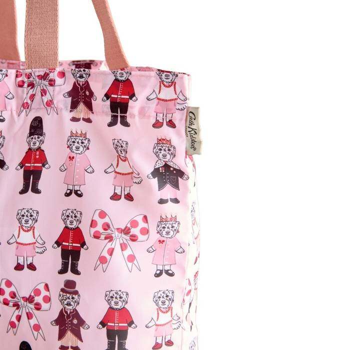 Female Foldaway Tote London Dogs Pink 1