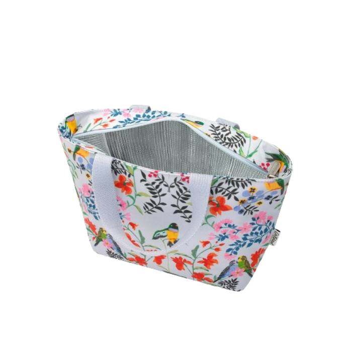 Blue Female Lunch Tote Paper Bird 1