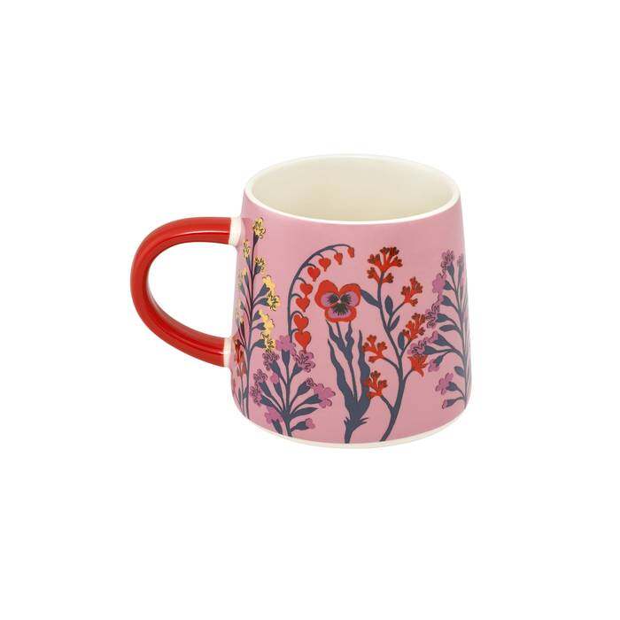 Billie Mug Paper Pansies Coral 1