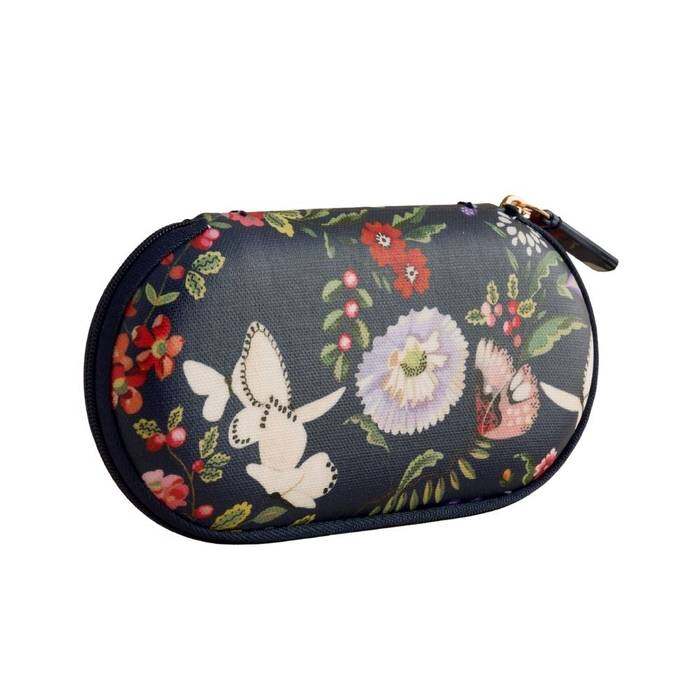 Female Glasses Case Butterfly Dance Black