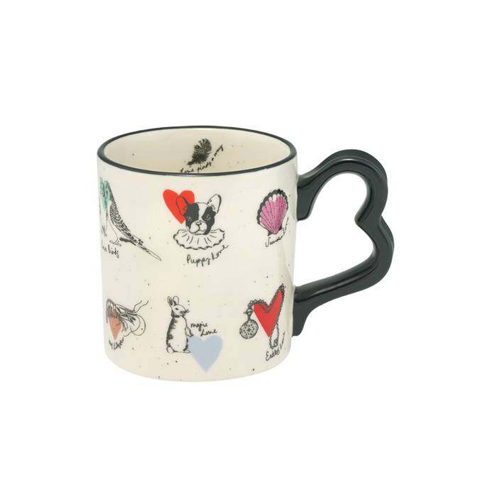 Love Mug Shape my Heart Animals White