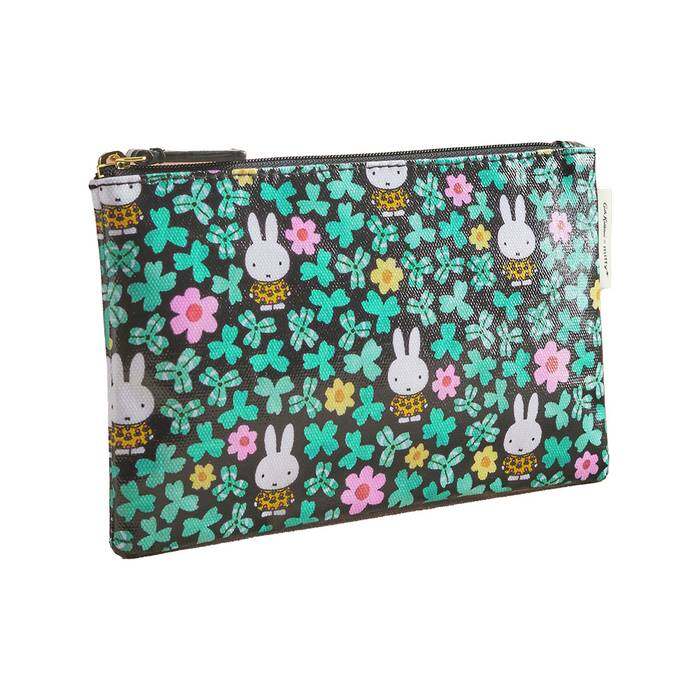 Female Zip Purse Miffy Ditsy Black