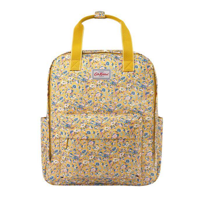 Recycled Utility Backpack Woodland Ditsy Deep Yellow
