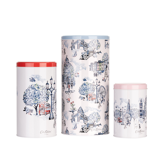 Multi LONDON 3PK STORAGE TINS  London