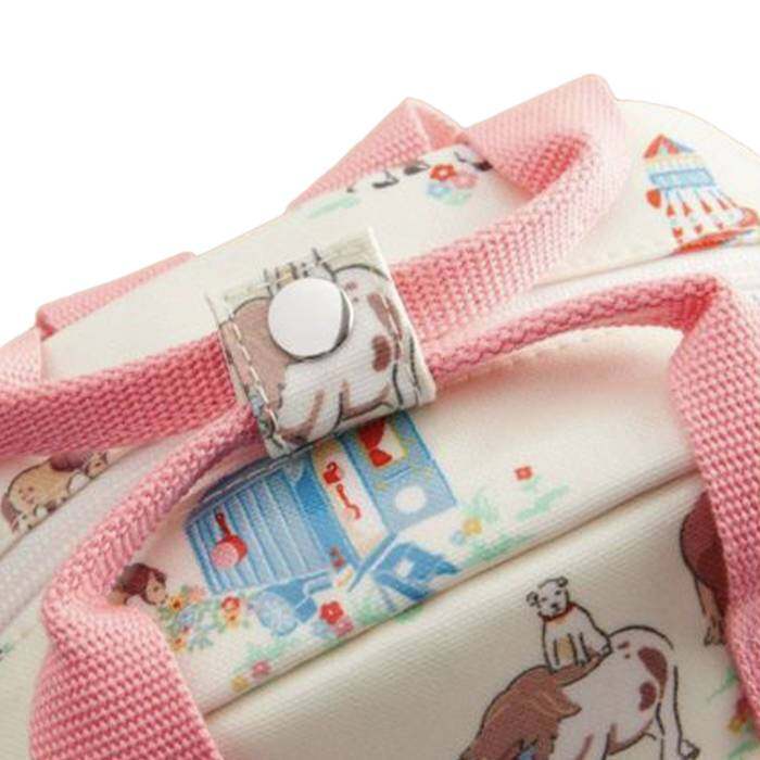 Kids Girl Medium Backpack Seaside Donkeys Ecru 1
