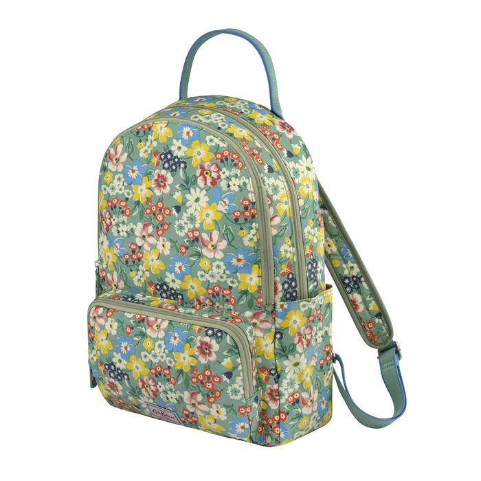 Pocket Backpack Portland Flowers Sage 1