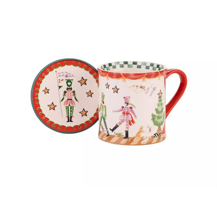 Multi-Color Mollie Mug & Coaster Nutcracker