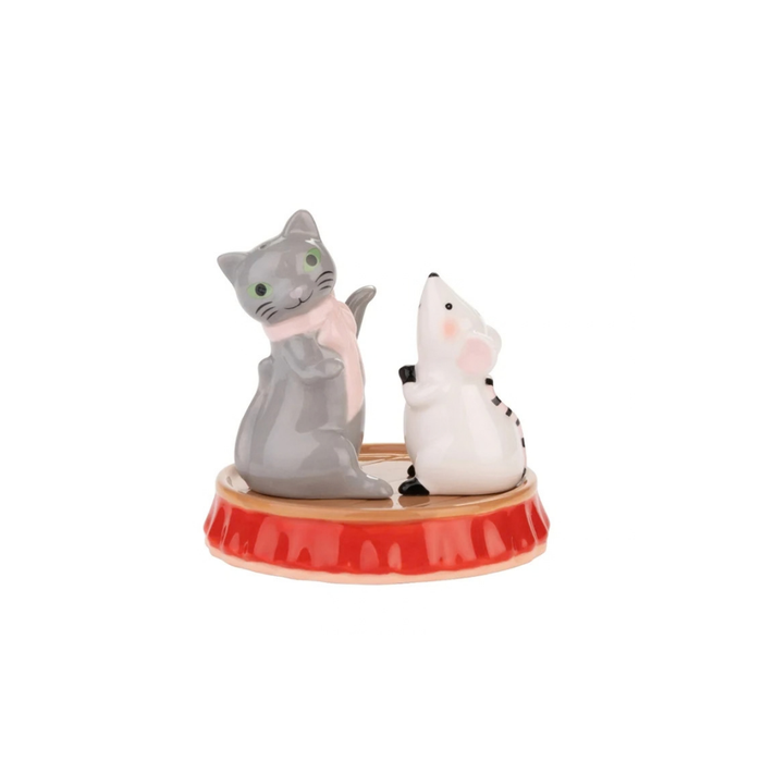 Multi-Color Salt & Pepper Shaker Cat & Mouse 1