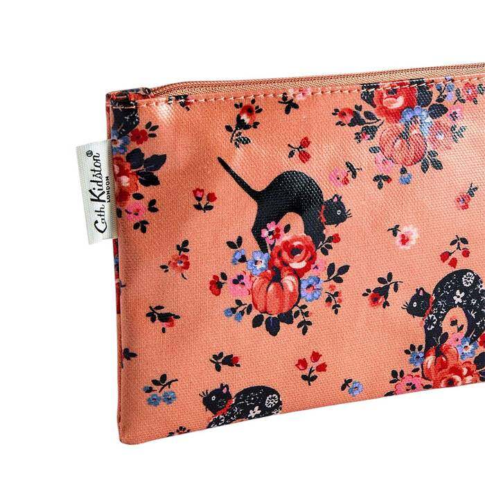 Female Zip Purse Scaredy Cat Orange 1