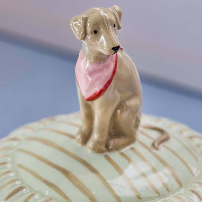 Trinket Box Dog Spot Pink 1