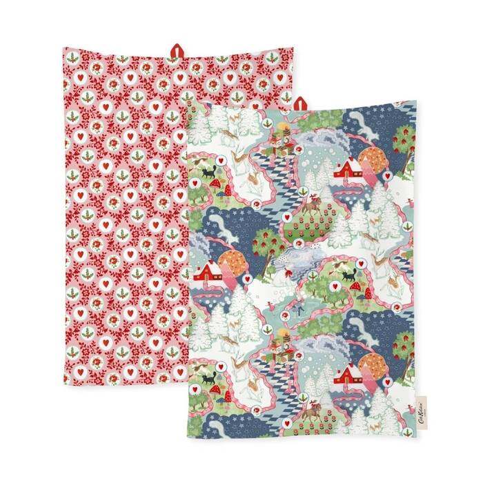 Set 2 Tea Towel Christmas Journey Multi-color