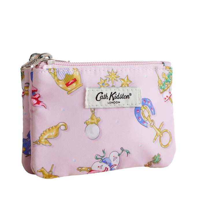 Female Double Zip Purse Charmed Pink