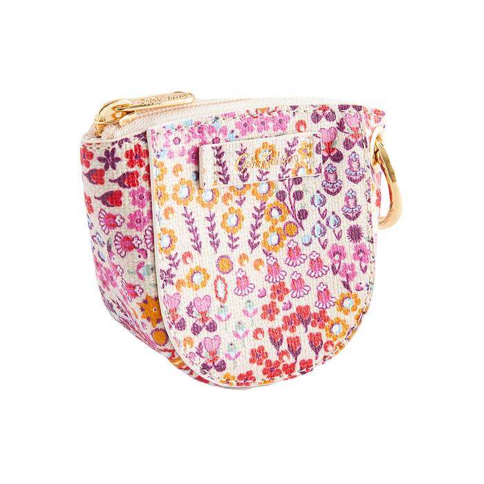 Curve Coin Purse Affinity Ditsy Pink