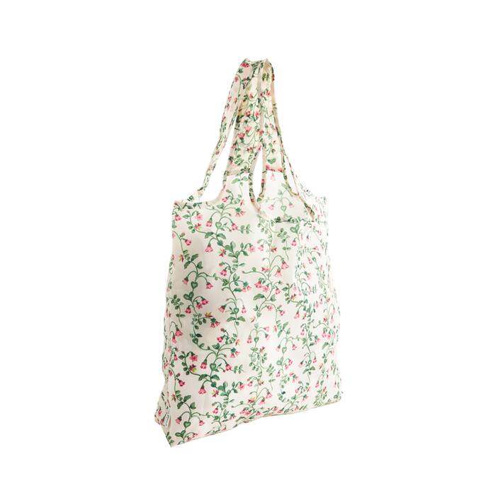 Foldaway Shopper Twin Flowers Ecru