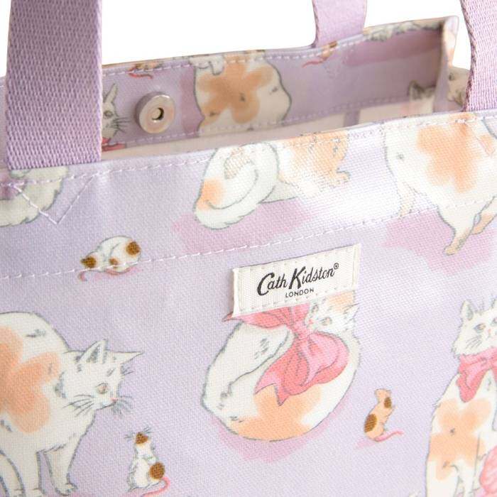 Female Medium Bookbag Cats & Mouse Purple 1