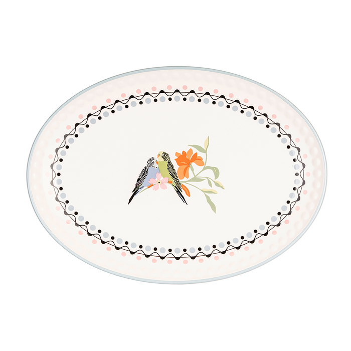 Multi CERAMIC OVAL PLATTER Painted Table