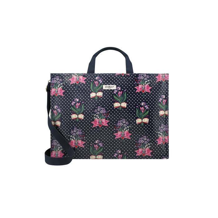 Strappy Carryall Lillies Posey Navy 1