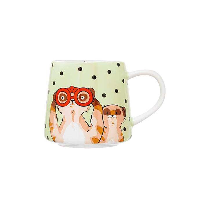 BILLIE MUG MEERKATS GREEN