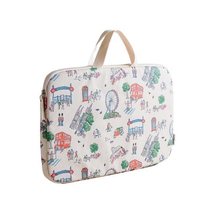 Female 15" Laptop case Lovely London Ecru