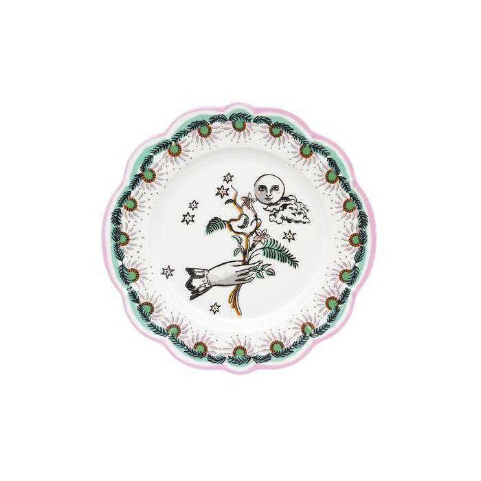 Celestial Scallop Side Plate Pink/Mint