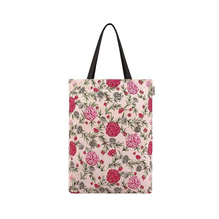 Small Foldaway Tote Winding Rose Pink
