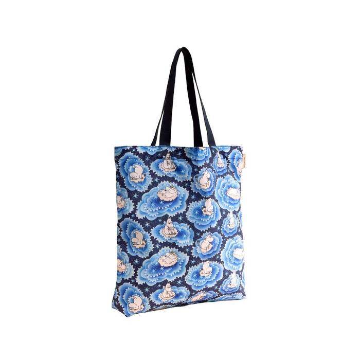 Female Foldaway Tote Moomin Clouds Blue
