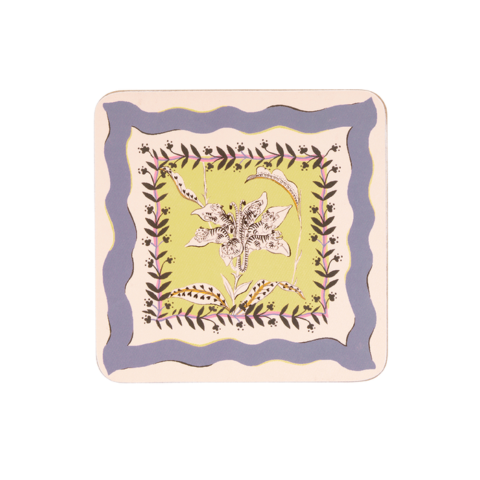Multi WISTERIA RECTANGUALR COASTER  Wisteria