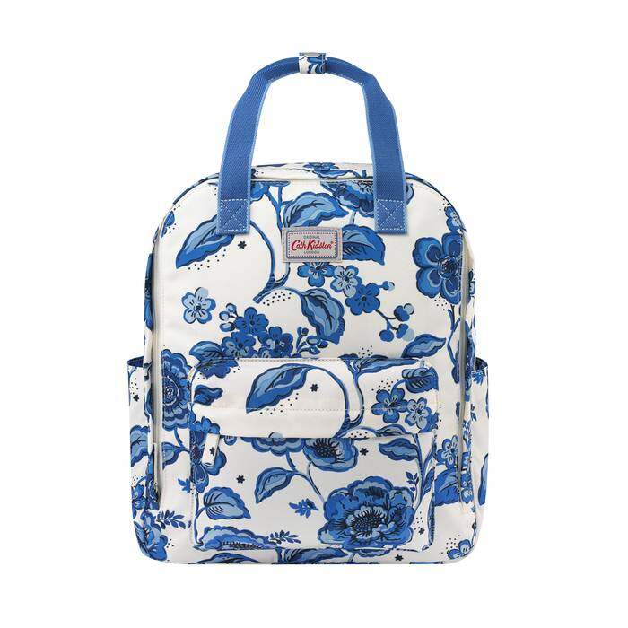 Recycled Utility Backpack Chintz Flower  Warm Cream