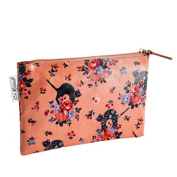 Female Zip Purse Scaredy Cat Orange