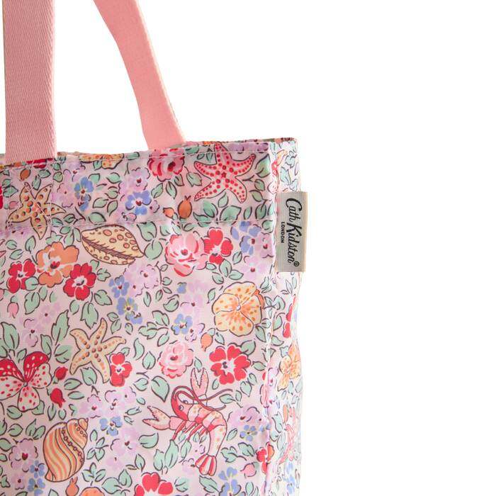 Foldaway Tote Beautiful Waters Ditsy Pink 1