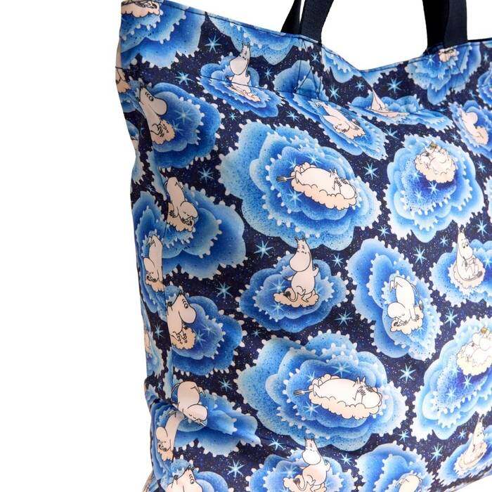 Female Large Foldaway Tote Moomin Clouds Blue 1