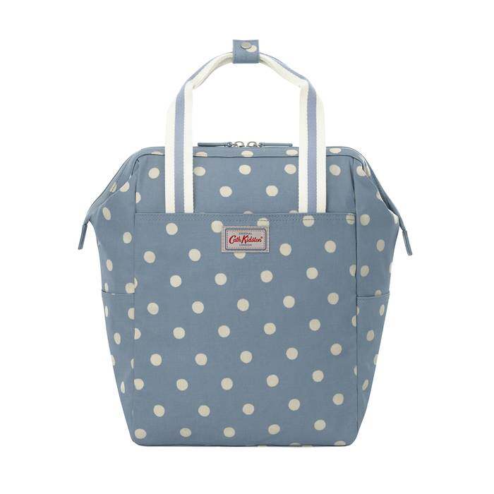 Backpack Nappy Bag Spot Cream Blue