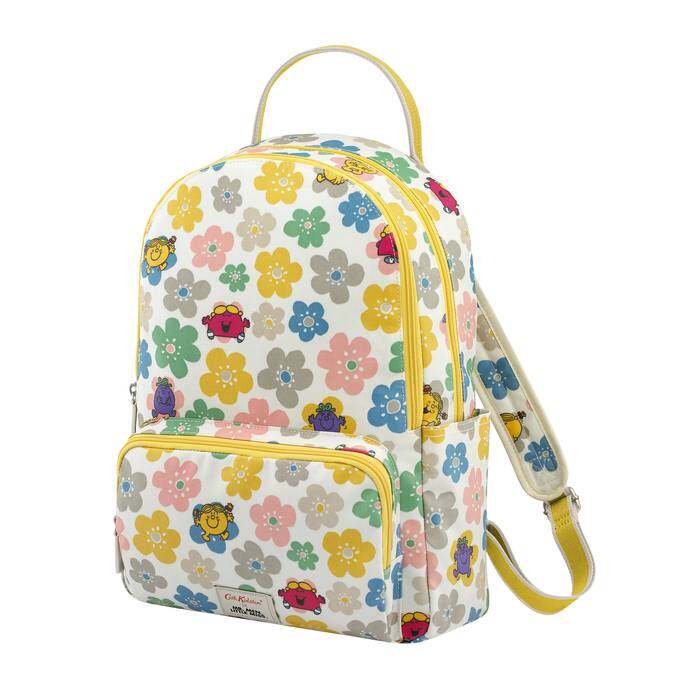 Pocket Backpack LM flowers Oyster Shell 1