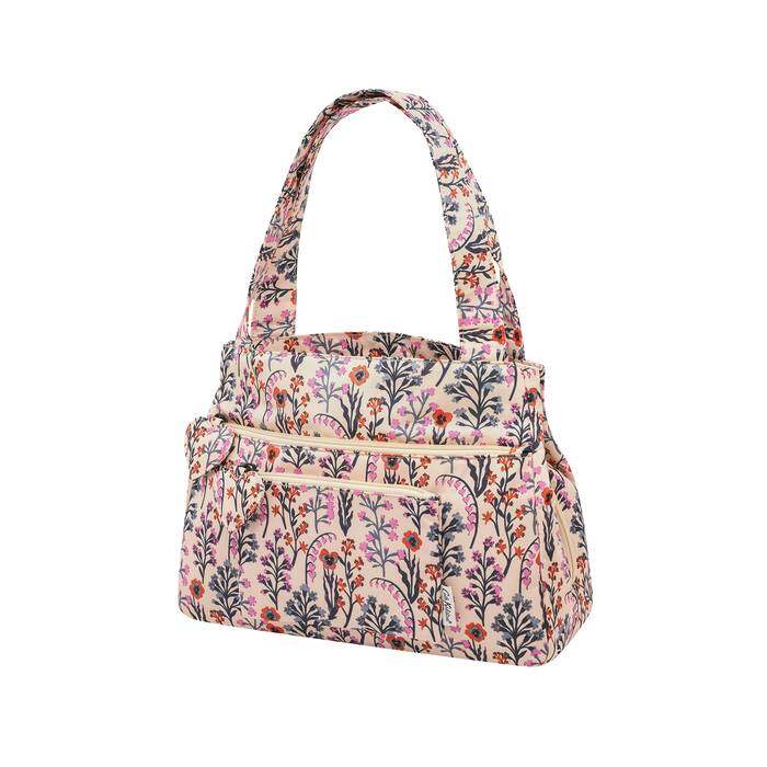 Recycled Rose Medium Shoulder Bag Paper Pansies Small Peach
