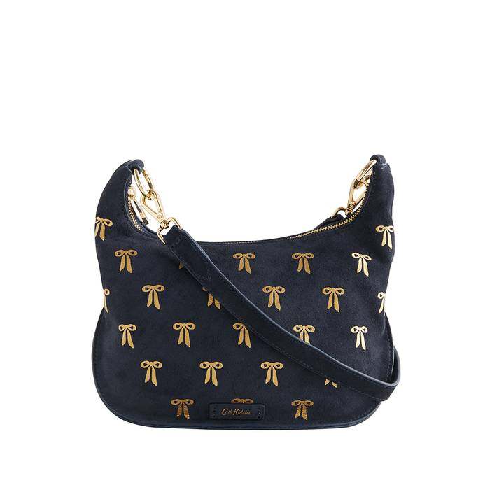 Female Round Crossbody Bows Navy