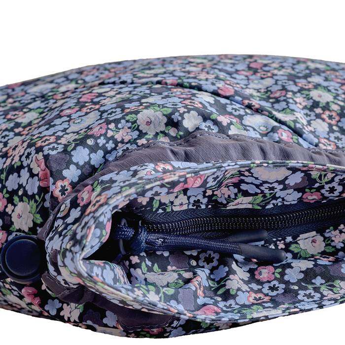 Female Large Drawstring Tote Dreamers Ditsy Navy 1