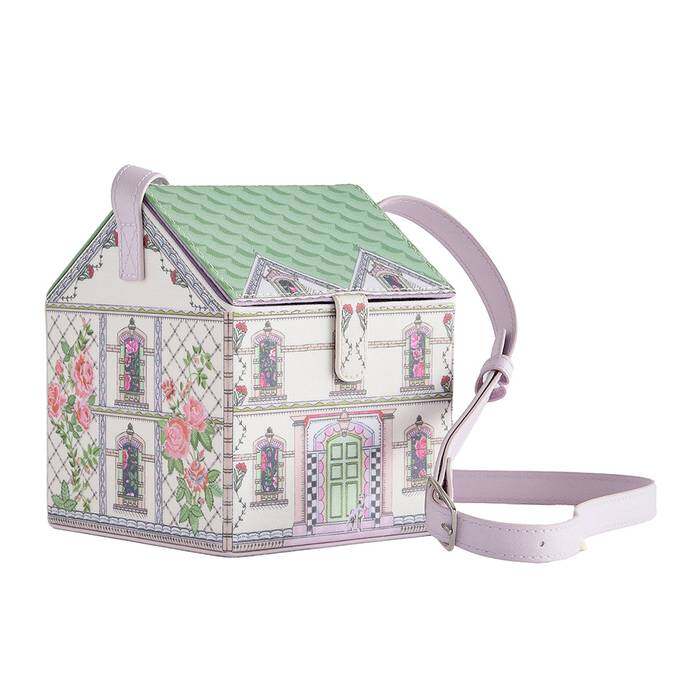 Female Kids Crossbody Christmas House Multi