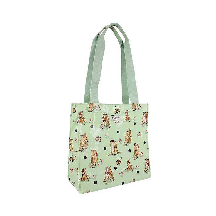 Medium Bookbag Meerkats Green