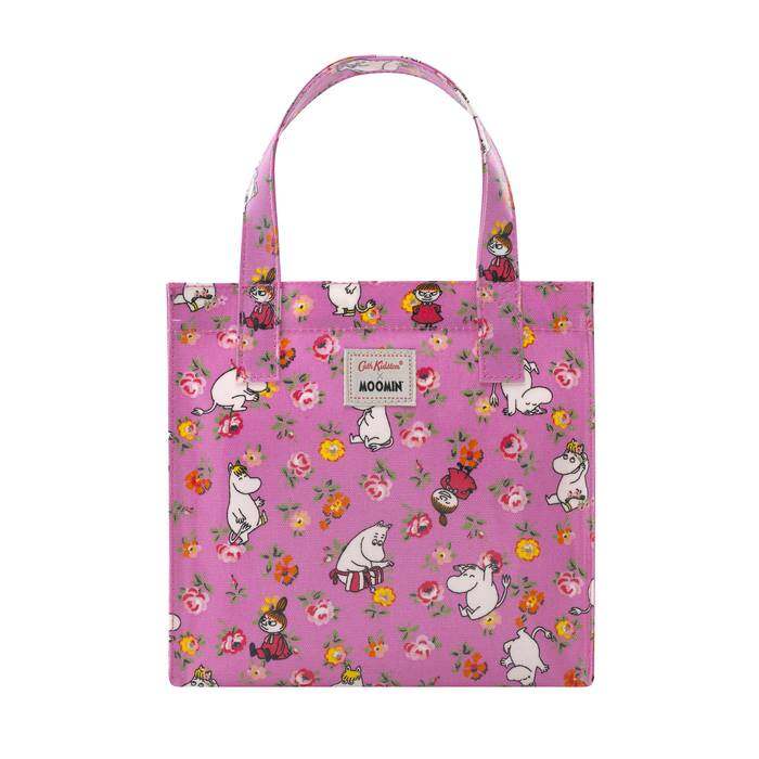 Small Bookbag Moomins Linen Sprig Pink