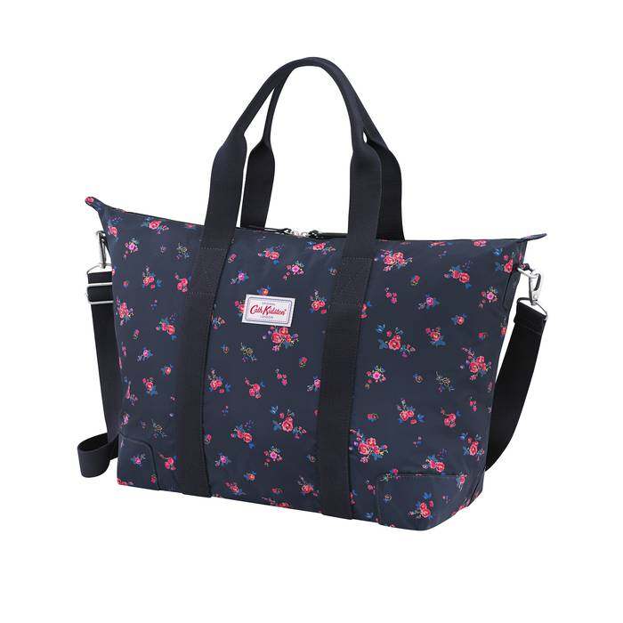 Foldaway Overnight Bag Millfield Rose Ditsy Charcoal 1