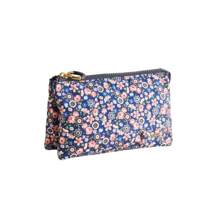 Female Triple Pouch Pearly Queen Ditsy Navy