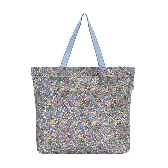 Large Foldaway Tote Vale Floral Warm Cream