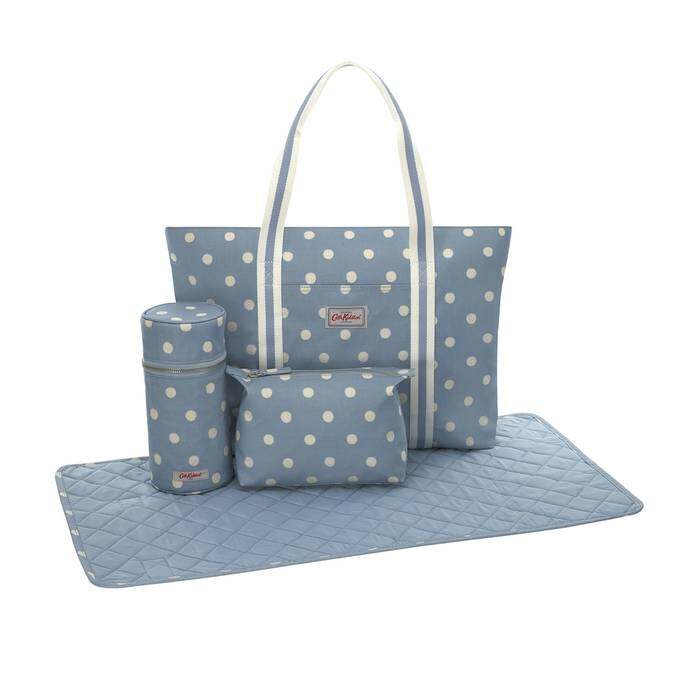 Core Tote Nappy Bag Spot Cream Blue 1