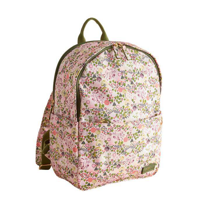 Female Compact Backpack Tiny Town Pink