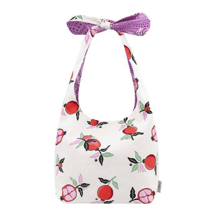 Mini Reversible Knotted Shopper Pomegranate Cream
