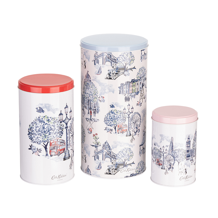 Multi LONDON 3PK STORAGE TINS  London 1